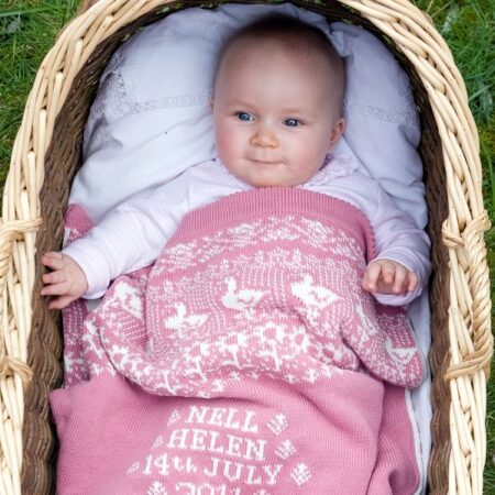 Personalised Baby Gift - Animals & Flowers baby blanket